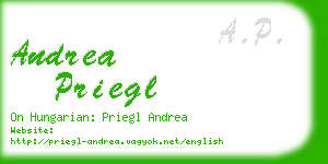 andrea priegl business card